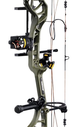 Bear Archery Legit MAXX Ready to Hunt Compound Bow Package with IMS Rest and Picatinny Sight Mounts, 10-70 lb Draw Weight, 14-13" Length