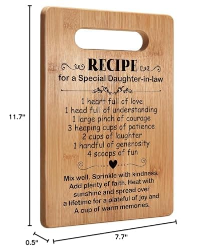 Daughter-in-Law Birthday Gifts, Popular Daughter-in-Law Cutting Board Gift, Daughter in Law Gifts for Mothers Day, Wedding, Christmas