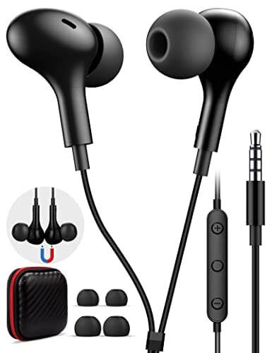 3 Pack 3.5mm USB C Headphone for Samsung Wired Earbuds Magnetic in-Ear Type C Earphone with Microphone Volume Control Bass Stereo Noise Canceling for iPhone