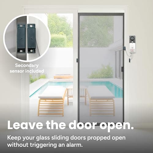 Techko S189 Ultra Slim Safe Pool Alarm for Kids, ETL Listed UL 2017 Compliant, Indoor/Outdor Weather Resistant, 110db Loud Alarm with 2X Bypass Buttons, Gray, 1Count