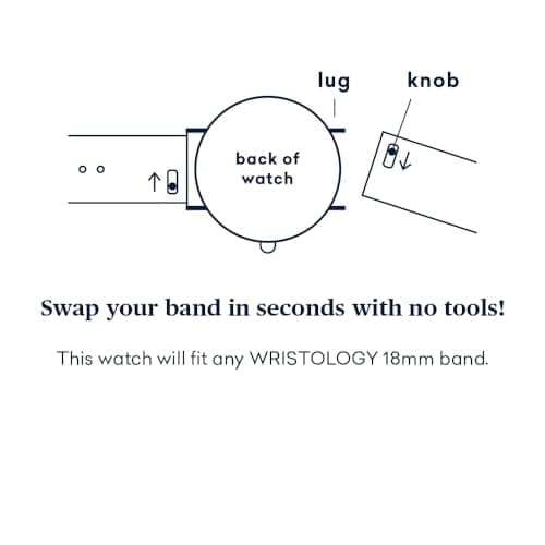 Wristology Maxi Numbers Womens Nurse Watch - Interchangeable Genuine Leather Strap Band - Large Easy to Read Boyfriend Size with Second Hand Men, Nurses, Teachers, Olivia