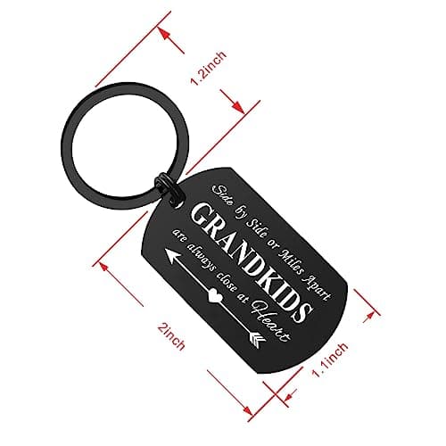 ENGZHI Grandpa Birthday Gifts Grandpa Keychain - Drive Safe I Love You Gifts from Grandkids - Grandfather Fathers Day Christmas Keepsake