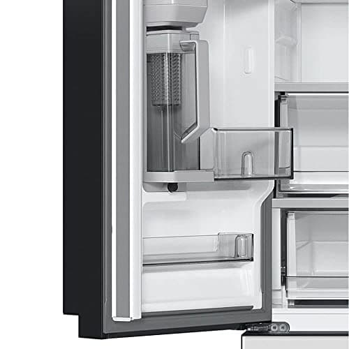 Samsung 30 cu. ft. Bespoke 3-Door French Door Refrigerator with AutoFill Water Pitcher and Dual Ice Maker, White Glass, RF30BB620012AA