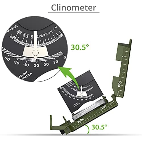 Proster IP65 Compass Hiking Survival - Lensatic Sighting Compass for Camping Navigation, Compass with Clinometer & Carry Bag for Camping Hunting Hiking Geology Activities