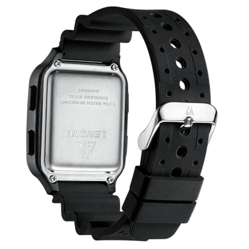 LN LENQIN Mens Digital Watch Ultra Thin Minimalist Sports Waterproof Digital Watches Men Outdoor Wrist Watch for Men with LED Backlight Timer Alarm Date