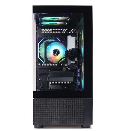 MXZ Desktop Computer High Performance Gaming pc, Ryzen 5 7500F Zenn 4 Architecture,RTX5060,B650,16GB DDR5,1T NVME,5 RBG Fans, Windows 11 Pro Ready to use(R5 7500F| RTX5060)