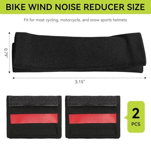 Cycling Wind Noise Blocker for Bike Helmet, Wind Noise Reducer Helmet Attachment, Wind Noise Reduction Accessories for Biking, Cycling Ear Wind Protection, 2 PCS