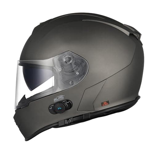 VCAN Bluetooth Integrated Full Face Motorcycle Helmet with Dual Visor