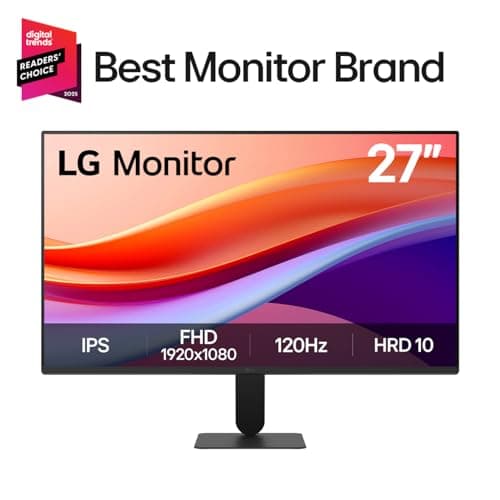 LG 27U411A-B 27-inch Full HD (1920 x 1080) IPS Computer Monitor, 120Hz, HDR10, Reader Mode, Flicker Safe, HDMI, Slim Stand Base, Black