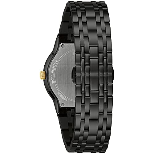 Bulova Men's Modern Gold Tone Stainless Steel 3-Hand Calendar Date Quartz Watch, Diamond Dial