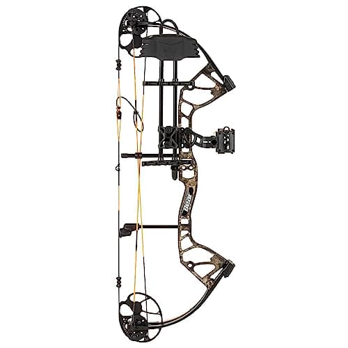 Bear Archery Royale Ready to Hunt Compound Bow Archery Set with Archery Accessories for Adults and Youths, 12”- 27” Draw Length, 5-50 Lbs Draw Weight, Up to 290 FPS