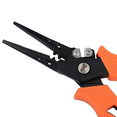 KastKing Cutthroat 7 inch Fishing Split Ring Pliers, 420 Stainless Steel Fishing Tools, Saltwater Resistant Fishing Gear, Tungsten Carbide Cutters