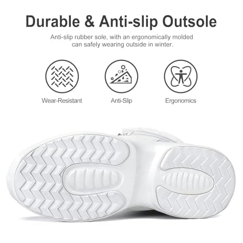 Dannto Women Winter Snow Boots Ladies Warm Fur Lined Ankle Booties Outdoor Water Resistant Furry Shoes