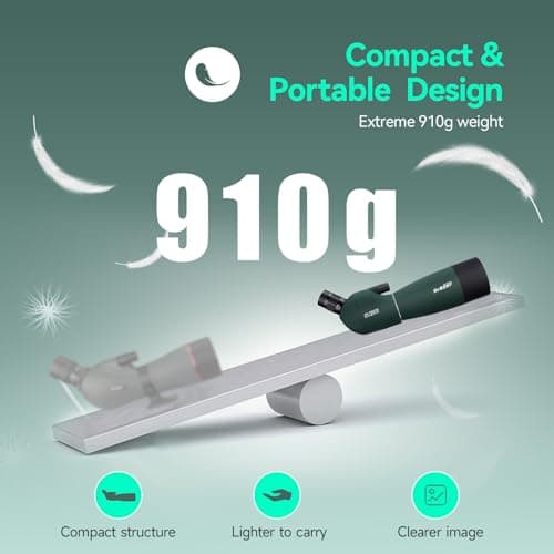 SVBONY SV28 Spotting Scopes with Tripod, Angled 25-75x70mm Spotter Scope with Phone Adapter, Waterproof Fogproof Spotting Scope for Bird Watching, Target Shooting, Wildlife Viewing