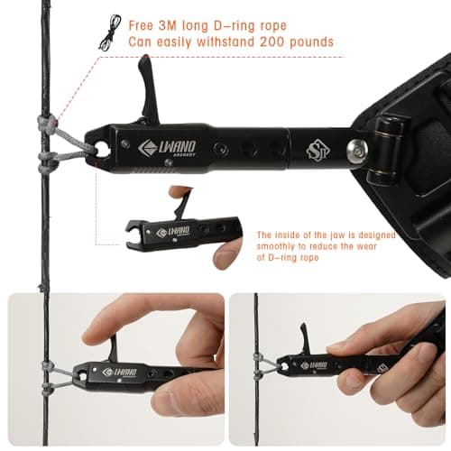 LWANO Archery Compound Bow Release Aids Trigger 360° Adjustable Wristband Release Aids for Adults Youth Kids Hunting Shooting Accessories