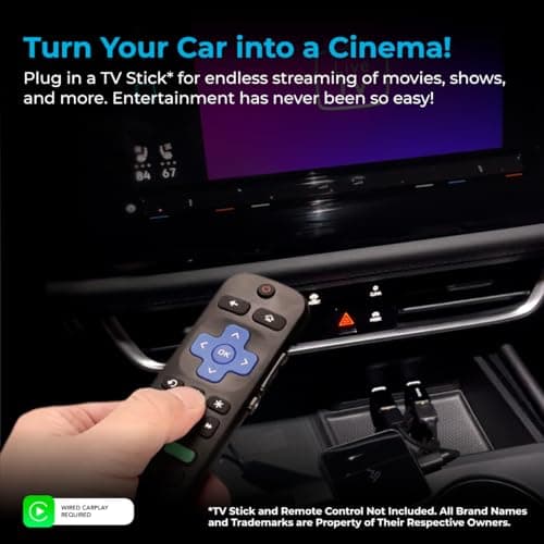 CarPlay TV Adapter - Convert Any Wired CarPlay to Wireless CarPlay - Plug in a TV Stick to Stream Netflix, YouTube, and More Right from Your car’s infotainment Screen