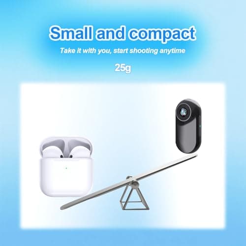 HOFAOUG Mini Body Camera 1080P, Mini Action Cam with Built in 32GB Memory Card, Thumb Sized The Helmet Camera for Work, Travel, Cycling and Body Cam(Black)