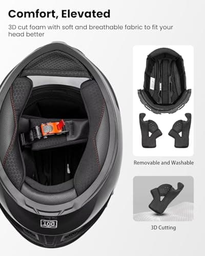 ILM Motorcycle Helmets Full Face for Men Women Cascos para Motos Powersports Motorbike Street Racing DOT Model MF566