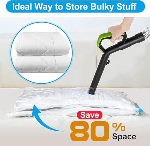 BoxLegend Vacuum Storage Bags with Large Size Hand Pump 8 Jumbo 31.5’’x39.37’' Thickened Vacuum Seal Bags for Clothing Space Saving Vacuum Pack Storage Bags for Pillow Comforters Bedding