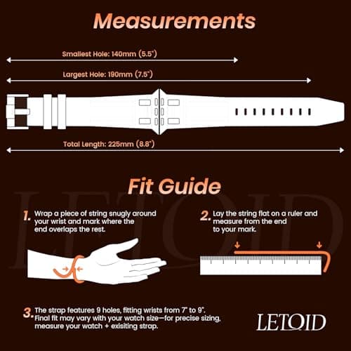 LETOID Leather Band Compatible with Apple Watch Ultra 3 /Ultra 2 /Ultra 49mm 46mm 45mm 44mm Bands, Women Men Vintage Genuine Leather Strap for iWatch Series 11 10 9 8 7 6 5 4, SE 3 2 1, Ultra 3 2 1