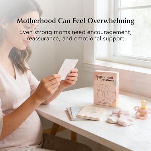 For New Moms After Birth, First-Time Moms & Baby Showers, A Thoughtful Self-Care and Encouragement Gift Push Presents for New Mom, Affirmation Cards & Amethyst Worry Stone B0GT8Z9ZP3