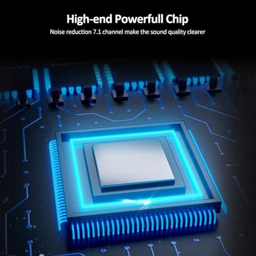 USB Sound Card, 7.1 Channel External Microphone Audio Jack Adapter Clear Sound for PC, Laptop, Mac, PS4, Headphone (Plug and Play No Drivers Needed)