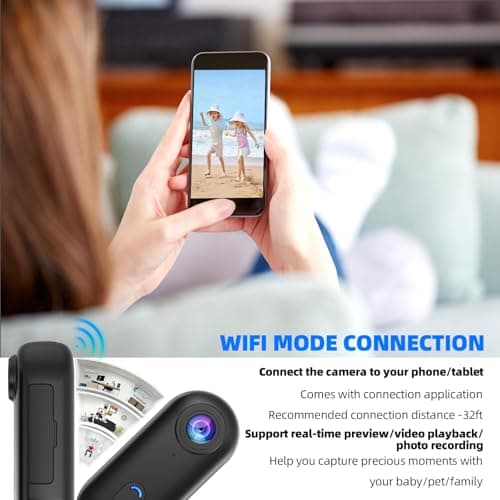 4K Mini Body Camera, Thumb POV Portable Body Cam Sports Action Camera Hands Free Waterproof Recording Wearable Camera Personal Camcorder Helmet Mounted Sports for Cycling, Motorcycle Vlogging (Black)