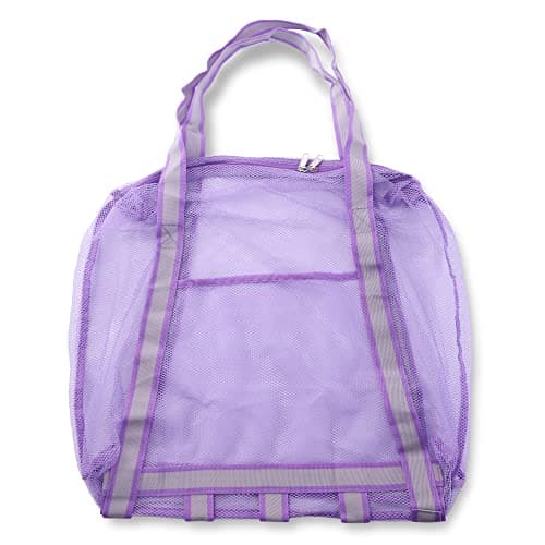 LEAFOREST Large Beach Bag with Zipper - Lightweight Mesh Bag for Swimming Pool Sand Toys