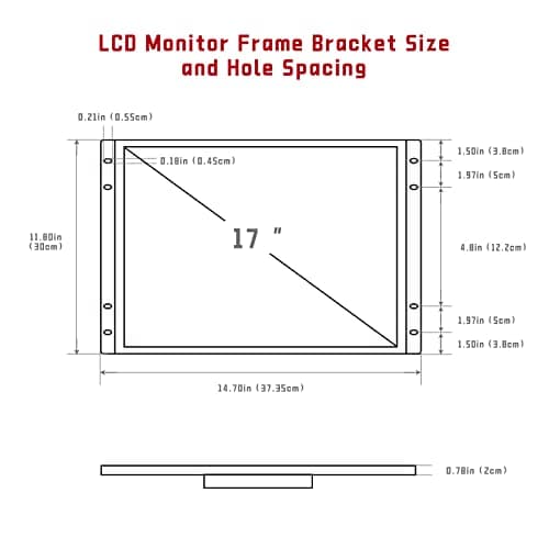 UNICO 17 inch Phoenix Monitor Replacement for Arcade Machine, 1280 * 1024 Pixels Arcade Screen for HDMI/VGA/CG/EGA Retro Game Cabinet