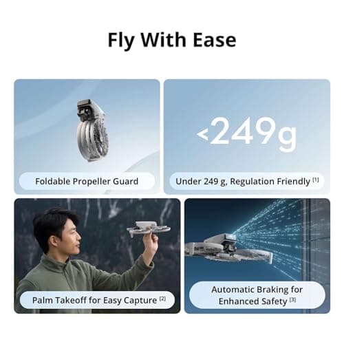 DJI Flip (RC-N3), Drone With 4K UHD Camera for Adults, Under 249 g, 3-Axis Gimbal Stabilization, 44000ft/13km Video Transmission, Palm Takeoff, Auto Return, 31-Min Flight Time, Intelligent Flight