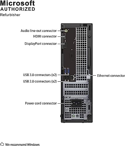 Dell Optiplex 3050 SFF Desktop Computer PC, Intel Quad Core i5-6500 up to 3.6GHz, 16GB DDR4, 256GB SSD, WiFi, 4K Support, DP, HDMI, Windows 11 Pro 64 Bit (Renewed)