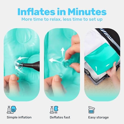 SLOOSH Inflatable Pool Floats Adult,2 Pack Pool Chairs with Cup Holders,Blow up Floats Chair,Hammock Noodle Mat for Relaxing Summer Water Fun Swimming Party Beach