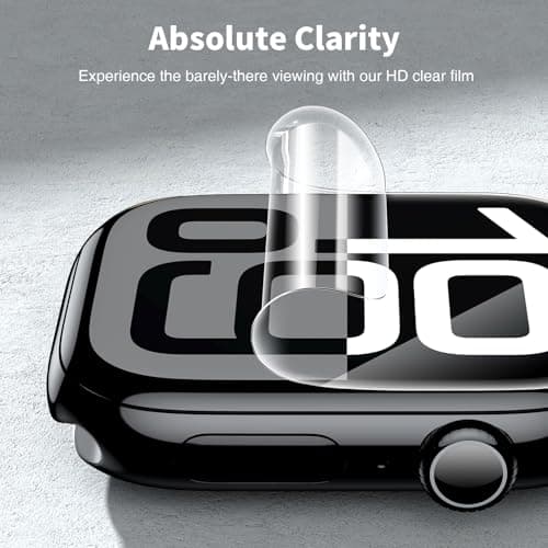 LK 6 Pack for Apple Watch Series 11 Screen Protector 46mm Series 10 [Flexible TPU Not Glass] Self-Healing, Max Coverage, Bubble Free, HD Clear Screen Protector for iWatch S11/S10 46mm, Anti-Scratch