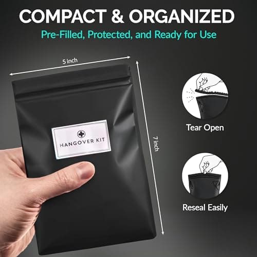 5 Pre-Filled After Party Kits for Bachelor Party Favors, 21st Birthday Gift, Wedding Favors, Guys Trips, Cruises & Celebrations | 9 Piece After Party Supplies & Bag (5 Kits) B0G4HFYVZH