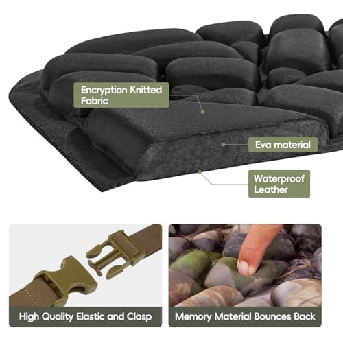 BLISSWILL Hunting seat Cushion，Stadium Cushion，100% Memory Foam Silent Lightweight for Camping, Hunting, Fishing，Camping，Outdoor