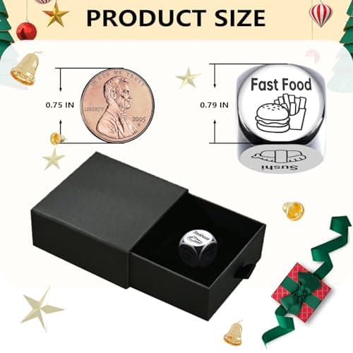 Stocking Stuffers for Adults Men Women White Elephant Gifts for Couples Funny Date Night Food Dice Anniversary Valentine's Day Birthday Gifts for Men Women Him Her