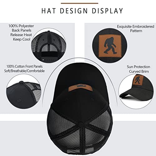 Ozrhuve Men's Hat Gifts for Dad Husband Grandpa Father's Day Christmas Birthday Gift Trucker Hat Leather Pattern Baseball Cap
