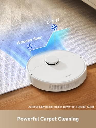 DREAME C20 Plus Robot Vacuum, 90 Days Self-Emptying Robot Vacuum and Mop Combo, 6000Pa Suction Robotic Vacuum, LiDAR Navigation, APP/Voice Control, Robot Vacuum Cleaner for Pet Hair/Carpet/Hard Floor