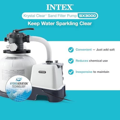 Intex 26651EG 3,000 GPH Above Ground Pool Sand Filter Pump with Automatic Timer