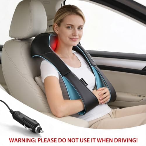 Mo Cuishle Shiatsu Back Shoulder and Neck Massager with Heat, Electric Deep Tissue 4D Kneading Massage, Best Gifts for Women Men Mom Dad, Fathers Day, Mothers Day, Christmas Gifts