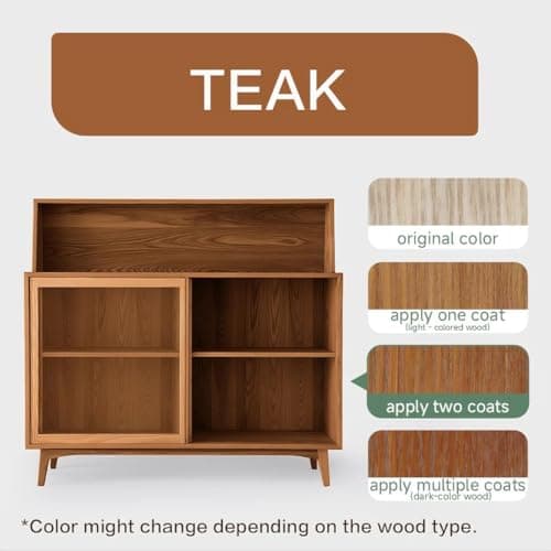 Wood Stain, 16 Oz Water Based Wood Stain and Sealer in One - No Priming, No Top Coat Required, Fast Drying|Low Odor|Non-Toxic, Perfect for Indoor and Outdoor Furniture (Teak with Tools)