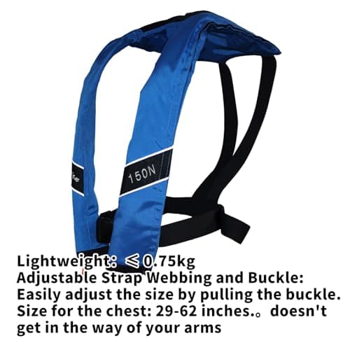 Automatic Inflatable Life Jacket|Life Vest for Adults|PFD Low Profile|Supports up to 330 lbs