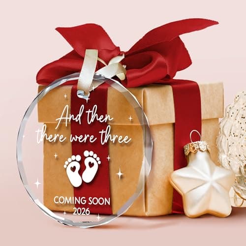 Gifts for Expecting Parents - Expecting Parents to Be Unique Gifts - Baby Pregnancy Announcement Gift Ideas for Husband, Family - Baby Ornament 2026 - Baby Pregnancy Announcement - Glass Ornament