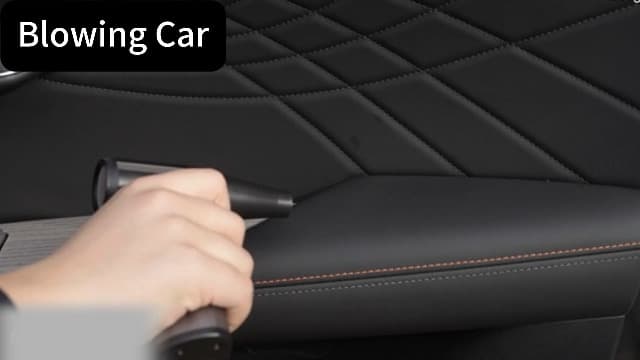 Metal Electric Compressed Air Duster, 300000RPM Brushless Motor with Stepless Speed, Rechargeable Cordless Mini Blower for Computer Keyboard Cleaning, Car Detailing, House and Outdoor Use(Black)