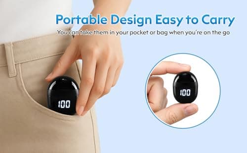 Invisible Mini Sleep Earbuds Wireless Bluetooth, Ultra-Light Comfort Fit Sleep Headphones for Side Sleepers, Unique Tumbler Portable Charging Case, Soft In-Ear Ear Plugs for Sleeping Small Ears Gym