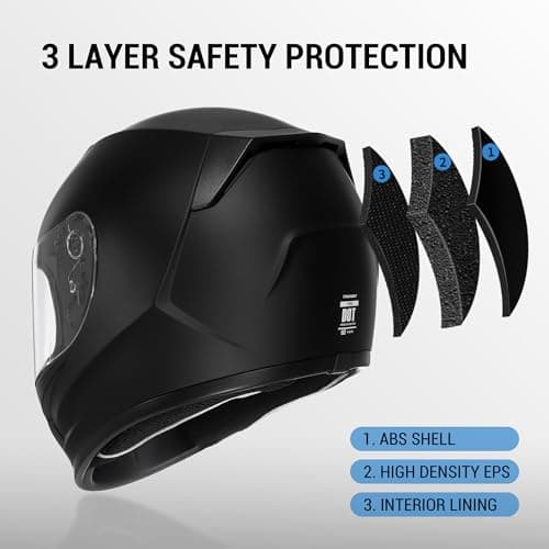 TRIANGLE Kids Motorcycle Helmets Youth Full Face Helmet Lightweight with 2 Visors DOT Approved