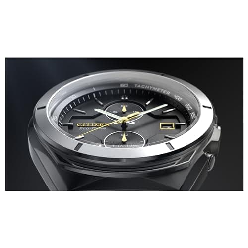 Citizen Men's Eco-Drive Sport Luxury Armor Watch in Super Titanium, Black Dial (Model: CA7058-55E)