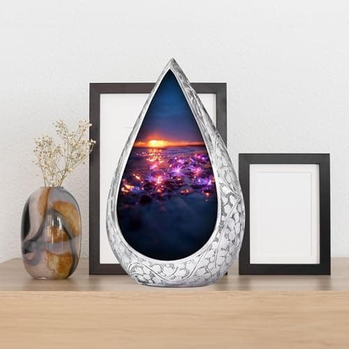 Diamond Memorial Burial Urn for Adult Ashes Male & Female - Black Cremation Funeral Urns for Human Ashes Father & Mother - 3 Inch Small Urn for Decorative B0FG87J4WJ