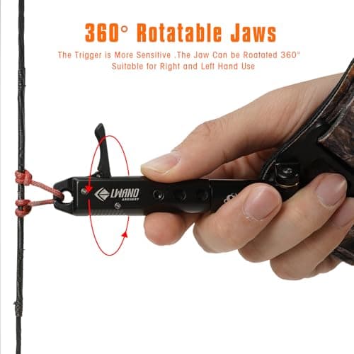 LWANO Archery Compound Bow Release Aids Trigger 360° Adjustable Wristband Release Aids for Adults Youth Kids Hunting Shooting Accessories