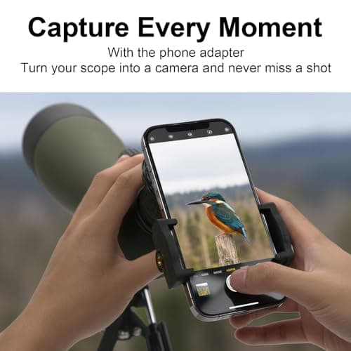 Gosky Flagship 25-75x80 Spotting Scope - Spotting Scopes with Tripod, Carrying Bag and Quick Phone Holder BAK4 Waterproof Spotter Scope for Bird Watching Target Shooting,Upgraded Version